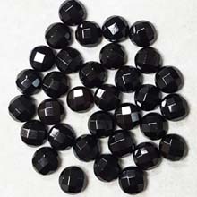 08MM FACETED ROUND CABOCHON BLACK ONYX(10PCS/BAG)